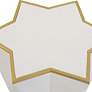 5_Capella 16" Wide White Faux Shagreen Star Accent Table more views
