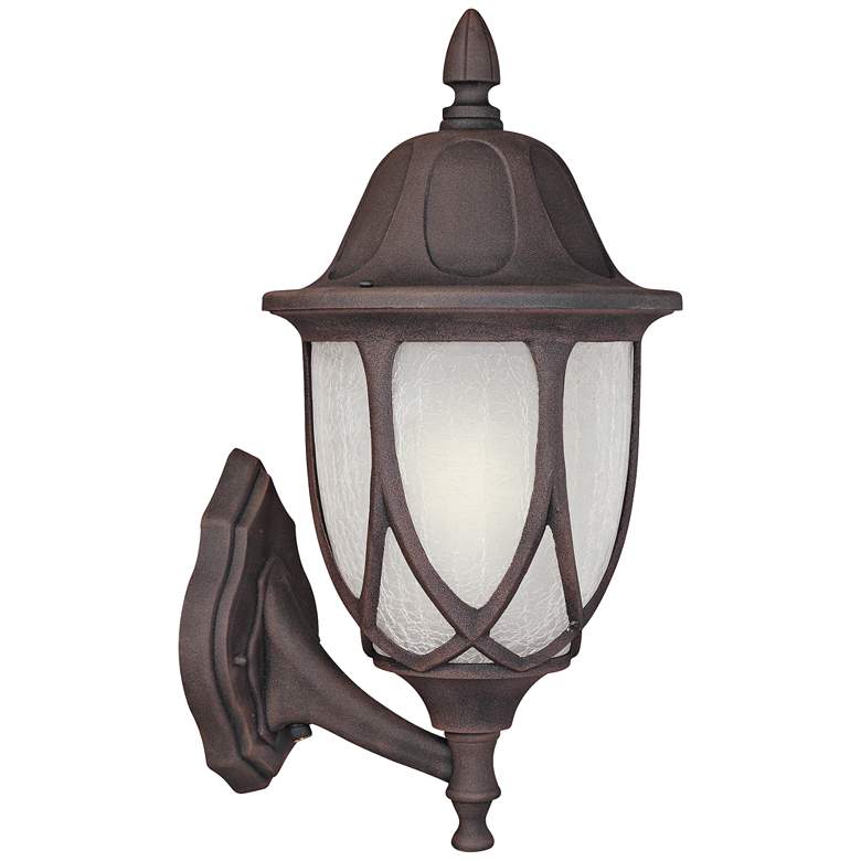 Image 1 Capella 18" High Crackled Glass Gold Outdoor Wall Light