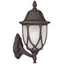 Capella 18" High Crackled Glass Gold Outdoor Wall Light