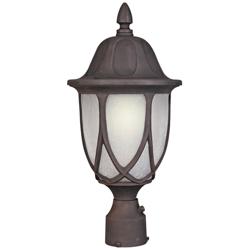 Capella 19 1/4&quot;H Crackled Glass Gold Outdoor Post Light