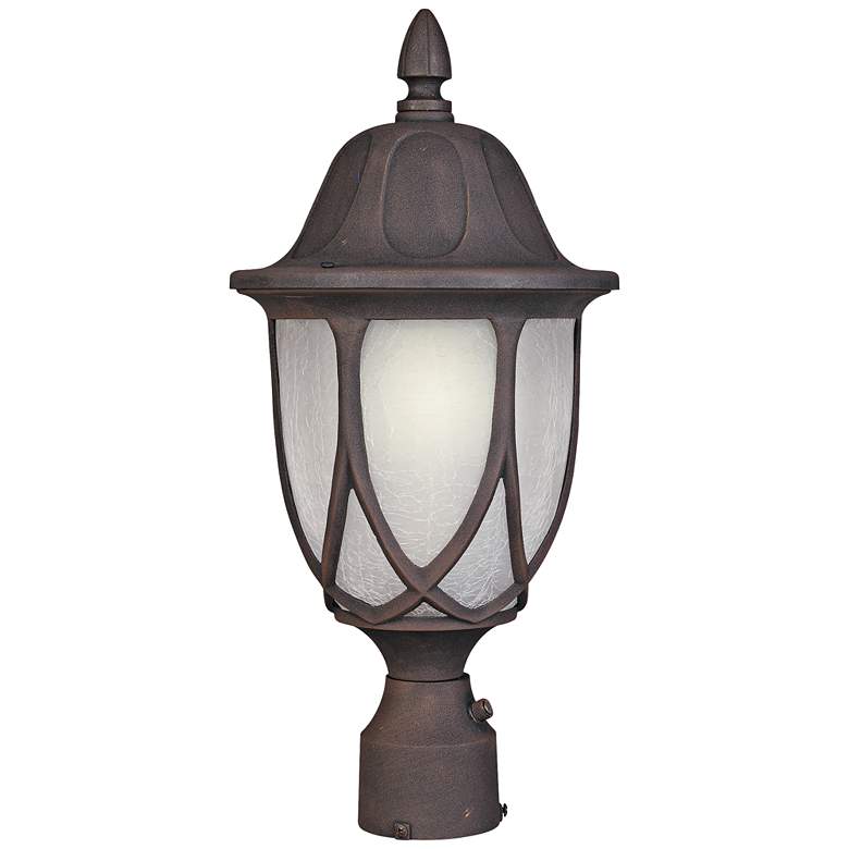 Image 1 Capella 19 1/4"H Crackled Glass Gold Outdoor Post Light