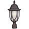 Capella 19 1/4"H Crackled Glass Gold Outdoor Post Light