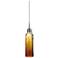 Capella LED Pendant - Chrome Finish - Amber Glass Shade
