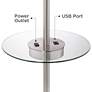 7_Caper 60 1/2" Nickel Tray Table USB and Outlet Floor Lamp more views