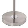 Caper Nickel Tray Table Floor Lamp with USB Port and Outlet