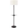 Caper Bronze Tray Table Floor Lamp with USB Port and Outlet