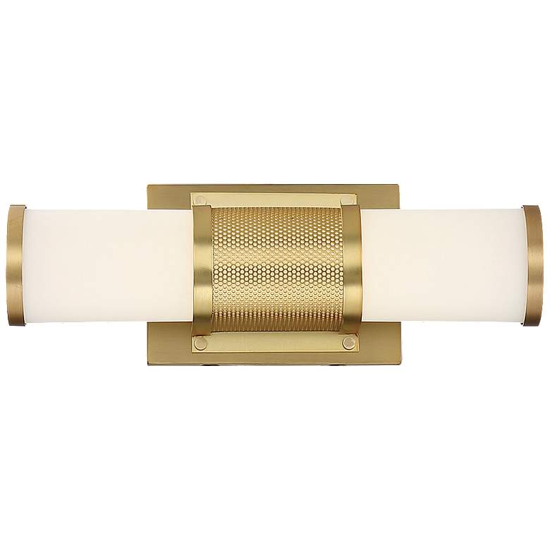 Image 1 Caper; LED Vanity; Brushed Brass with Frosted Lens