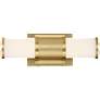 Caper; LED Vanity; Brushed Brass with Frosted Lens