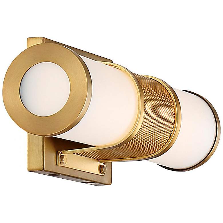 Image 3 Caper; LED Vanity; Brushed Brass with Frosted Lens more views