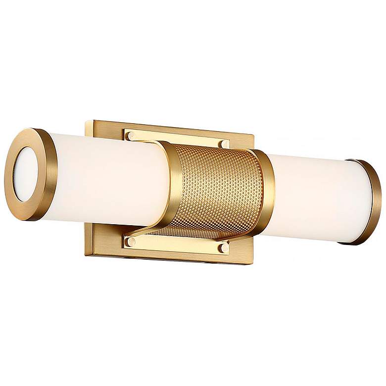 Image 5 Caper; LED Vanity; Brushed Brass with Frosted Lens more views