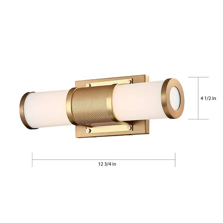 Image 6 Caper; LED Vanity; Brushed Brass with Frosted Lens more views
