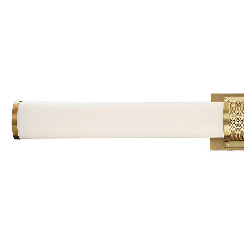 Image 3 Caper; LED Vanity; Brushed Brass with Frosted Lens more views
