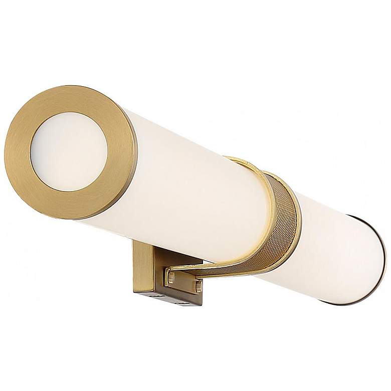 Image 3 Caper; LED Vanity; Brushed Brass with Frosted Lens more views
