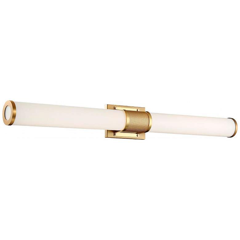 Image 5 Caper; LED Vanity; Brushed Brass with Frosted Lens more views