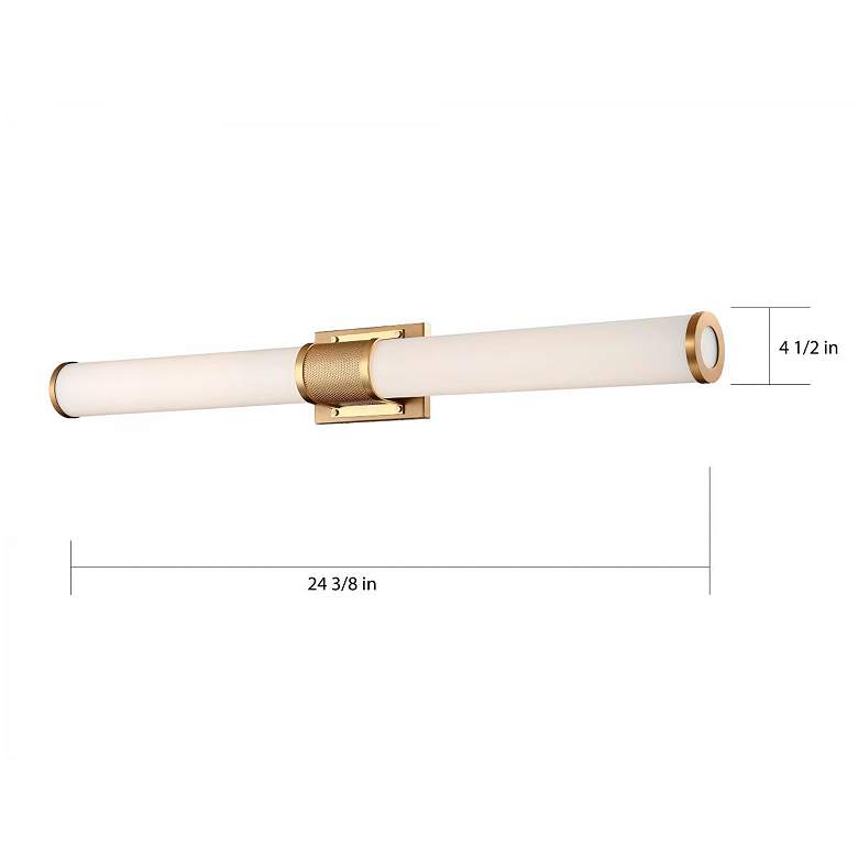 Image 7 Caper; LED Vanity; Brushed Brass with Frosted Lens more views