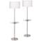 Caper Tray Table USB and Outlet Floor Lamps Set of 2