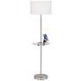 Caper Tray Table USB and Outlet Floor Lamps Set of 2
