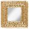 Capestrano Gold Metal Leaves 25" Square Wall Mirror