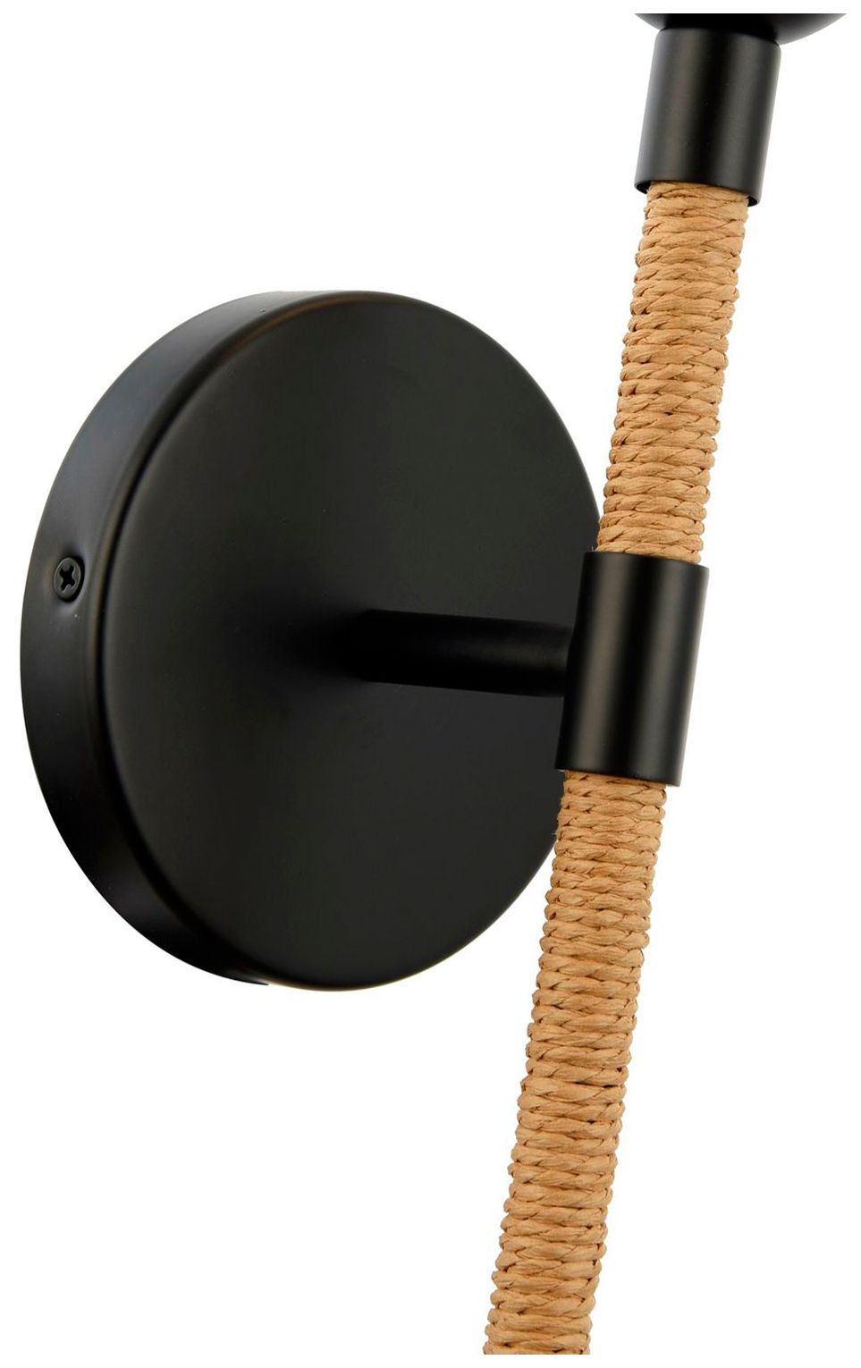 Image 3 Capilano 15.25" High Black Wall Sconce With White Glass Shade more views