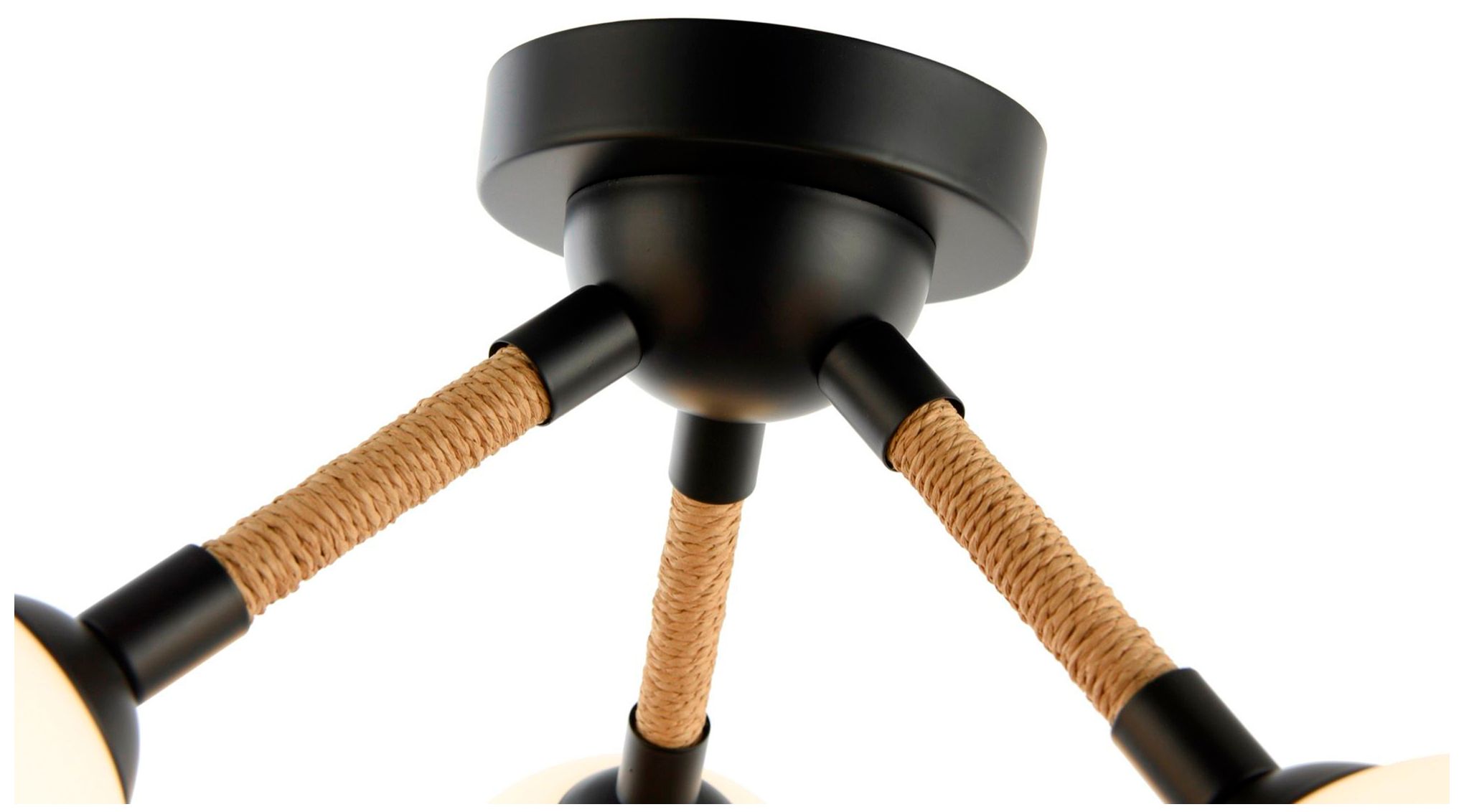 Image 3 Capilano 17.9" Wide 3-Light Black Semi-Flush Mount With Clear Glass Sh more views