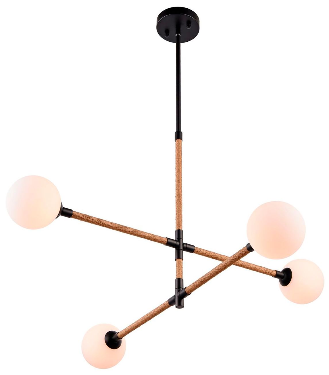 Image 4 Capilano 35.7" Wide 4-Light Black Chandelier With Clear Glass Shade more views