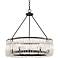 Capilla Clear Crystal 26"W Matte Black Pendant Chandelier