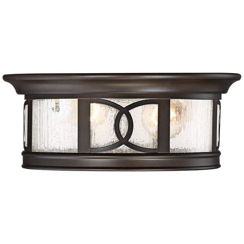 Image 5 Capistrano 12 inch Wide Bronze 2-Light Outdoor Ceiling Light more views