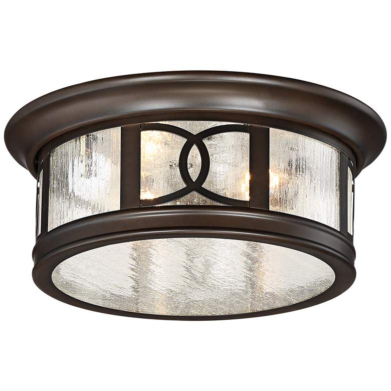 Image 6 Capistrano 12 inch Wide Bronze 2-Light Outdoor Ceiling Light more views