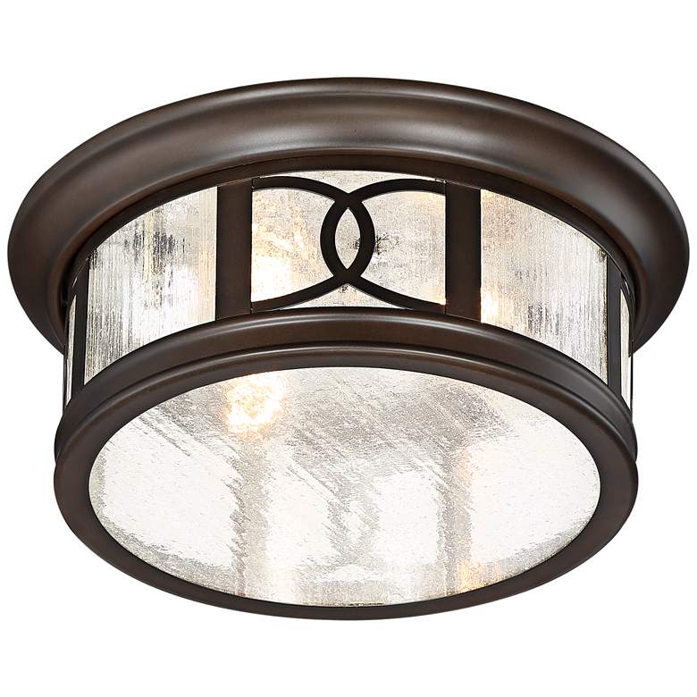 Image 7 Capistrano 12 inch Wide Bronze 2-Light Outdoor Ceiling Light more views