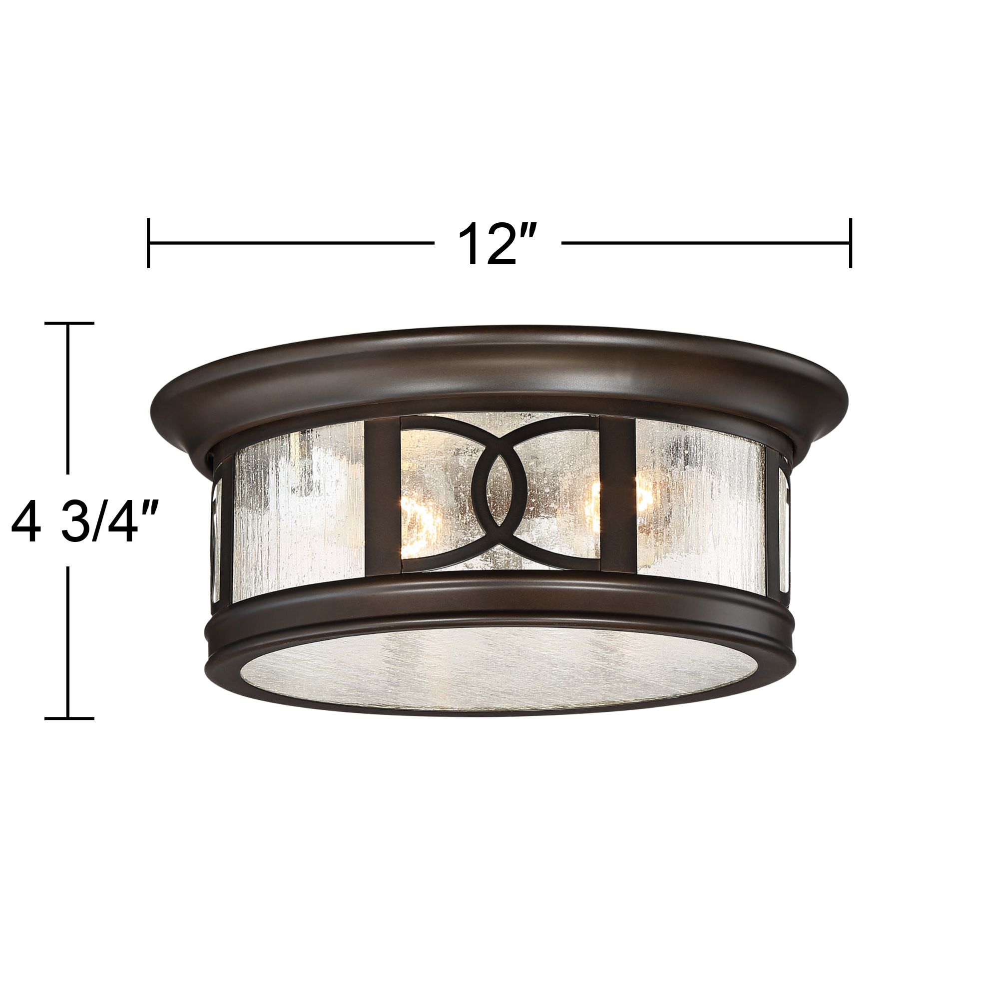 Capistrano 12" Wide Bronze 2-Light Outdoor Ceiling Light