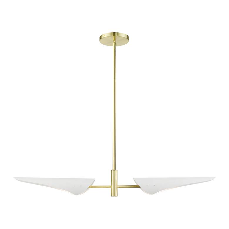 Image 4 Capistrano 2 Light Satin Brass Linear Chandelier more views