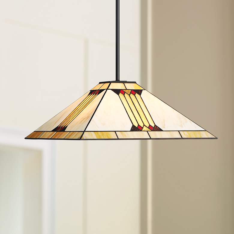 Image 1 Capistrano 20 inch Wide Warm Art Glass 3-Light Pendant Light