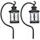 Capistrano 23" LED Black Lantern Landscape Path Lights Set of 2