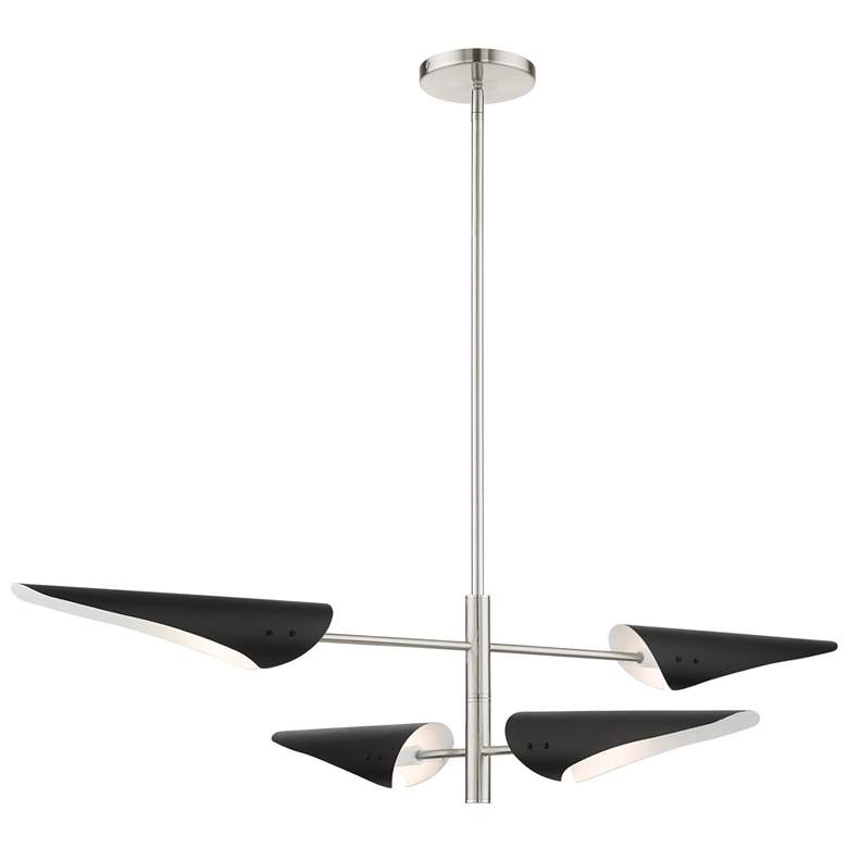 Image 1 Capistrano 4 Light Brushed Nickel Pendant Chandelier