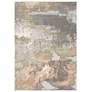 Capistrano 5&#39;3"x7&#39;6" Gray and Pink Abstract Area Rug
