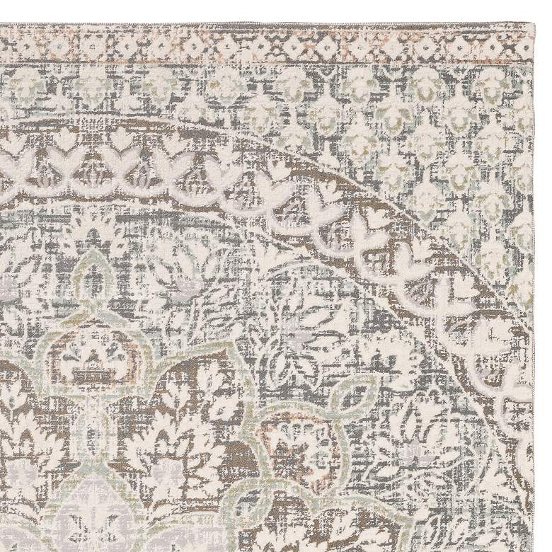 Image 2 Capistrano 5&#39;3 inchx7&#39;6 inch Ivory and Gray Medallion Area Rug more views