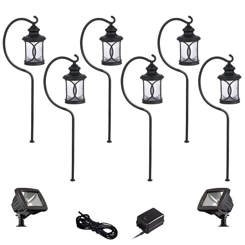 Image 1 Capistrano Black 10-Piece LED Path and Flood Light Set