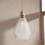 Capital 13 3/4"W Light Wood and Stone Seeded Pendant Light