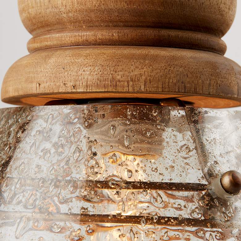 Image 3 Capital 13 3/4"W Light Wood and Stone Seeded Pendant Light more views