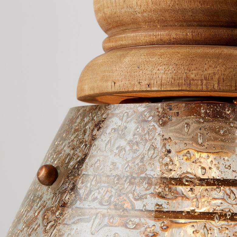 Image 4 Capital 13 3/4"W Light Wood and Stone Seeded Pendant Light more views