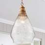 5_Capital 13 3/4"W Light Wood and Stone Seeded Pendant Light more views