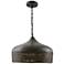 Capital 17" Wide Woven Steel and Gray Iron Pendant Light