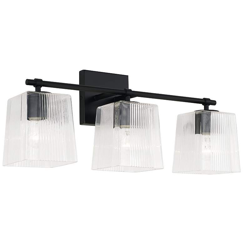 Image 2 Capital 23" Wide Matte Black 3-Light Vanity Bath Light
