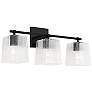 2_Capital 23" Wide Matte Black 3-Light Vanity Bath Light