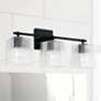 1_Capital 23" Wide Matte Black 3-Light Vanity Bath Light
