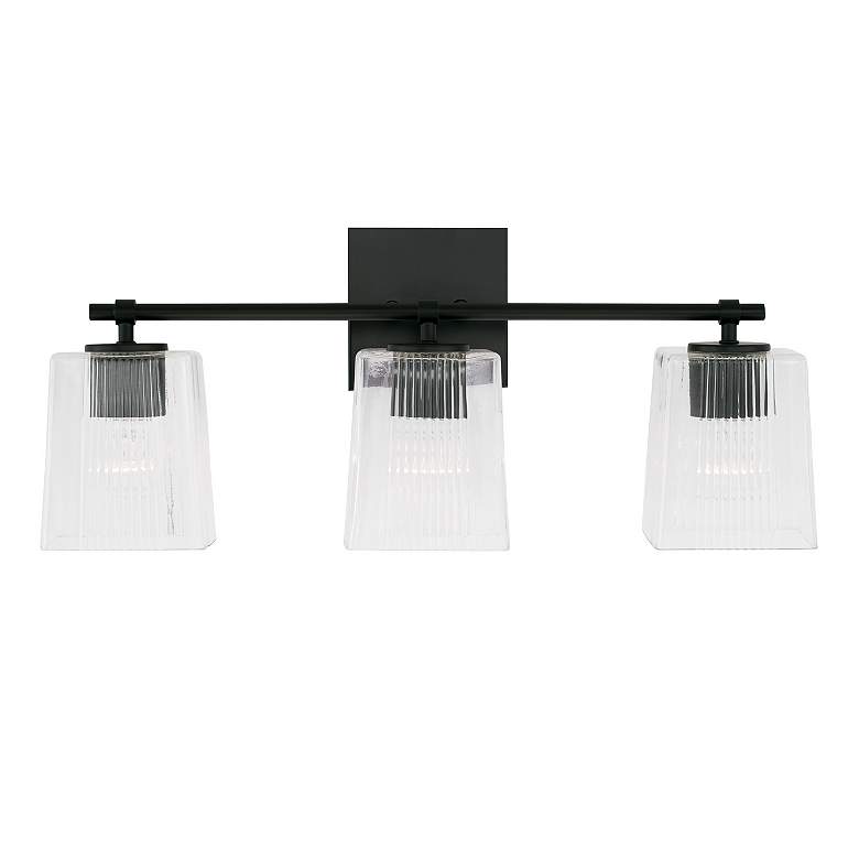 Image 4 Capital 23" Wide Matte Black 3-Light Vanity Bath Light more views