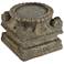 Capital 5" High Antique Stone Finish Traditional Candle Base