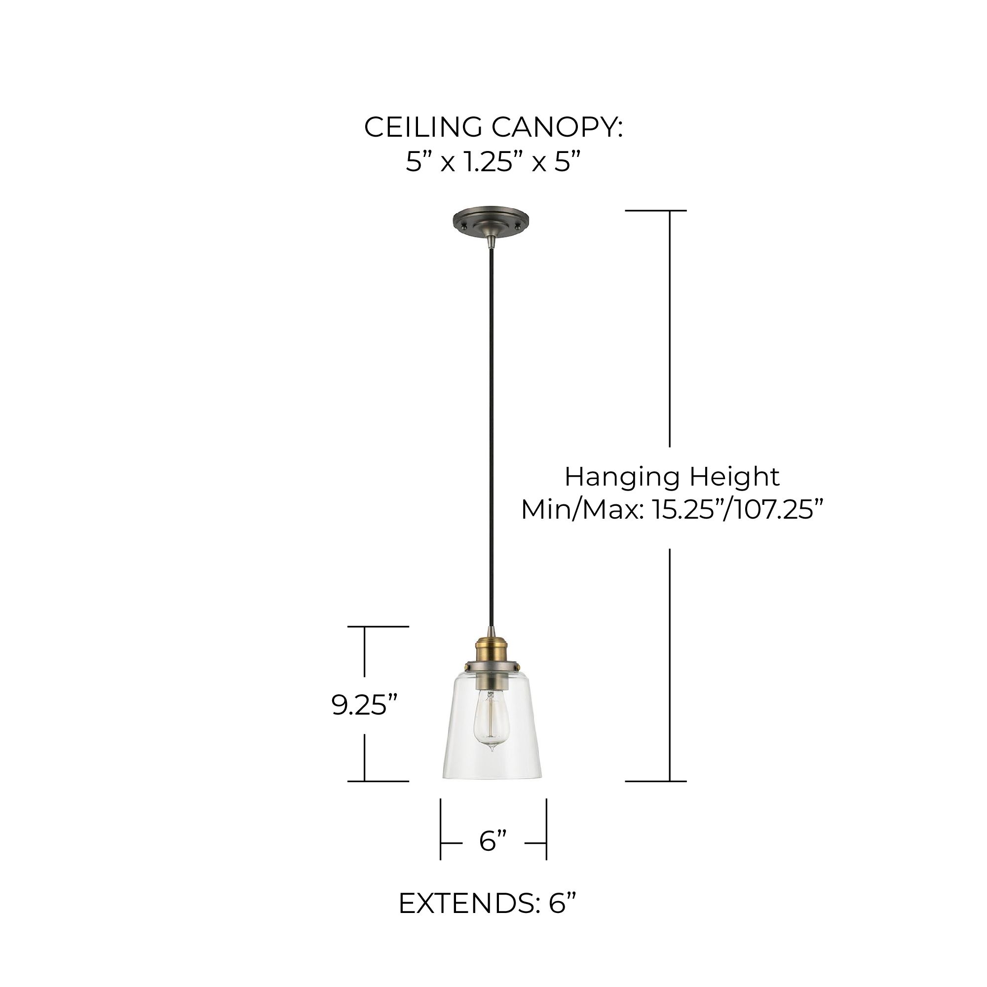 Image 3 Capital 6" Wide Graphite and Aged Brass Mini Pendant Light more views