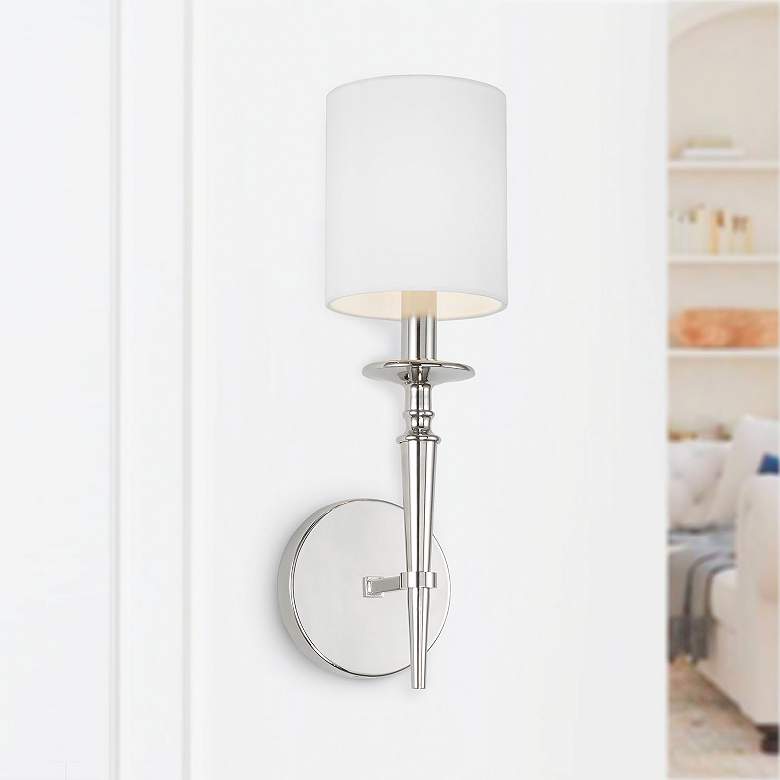 Image 3 Capital Abbie 16 1/2" High Polished Nickel Wall Sconce more views