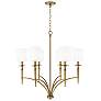 Capital Abbie 31" Wide Aged Brass 6-Light Chandelier